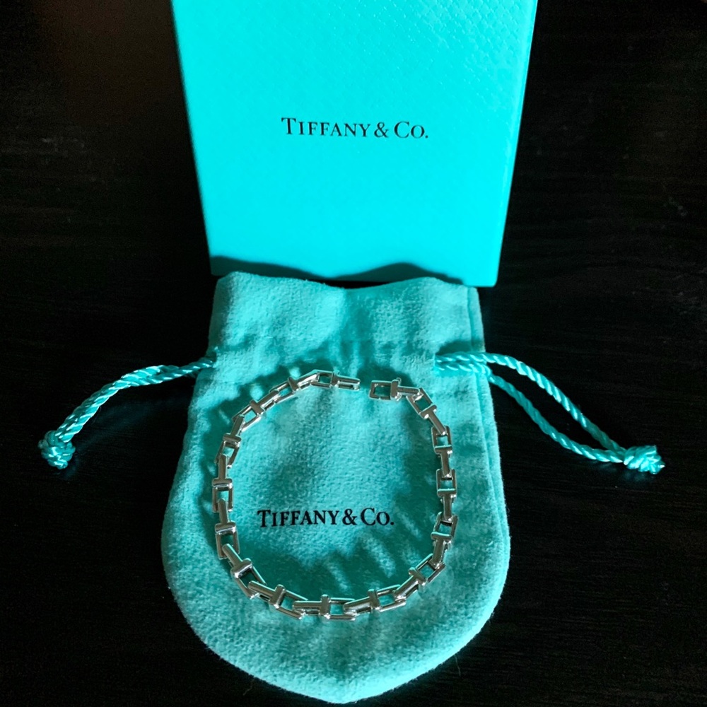 Tiffany T Narrow Chain Bracelet, Sterling Silver